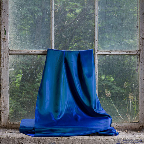 Electric Blue Shot Twill Lining Belize Collection 